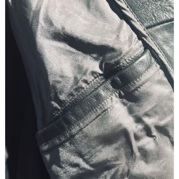 Men's Vintage Oakwood Classic Genuine Black Leather Heavy Jacket Size XXL - Picture 7 of 10